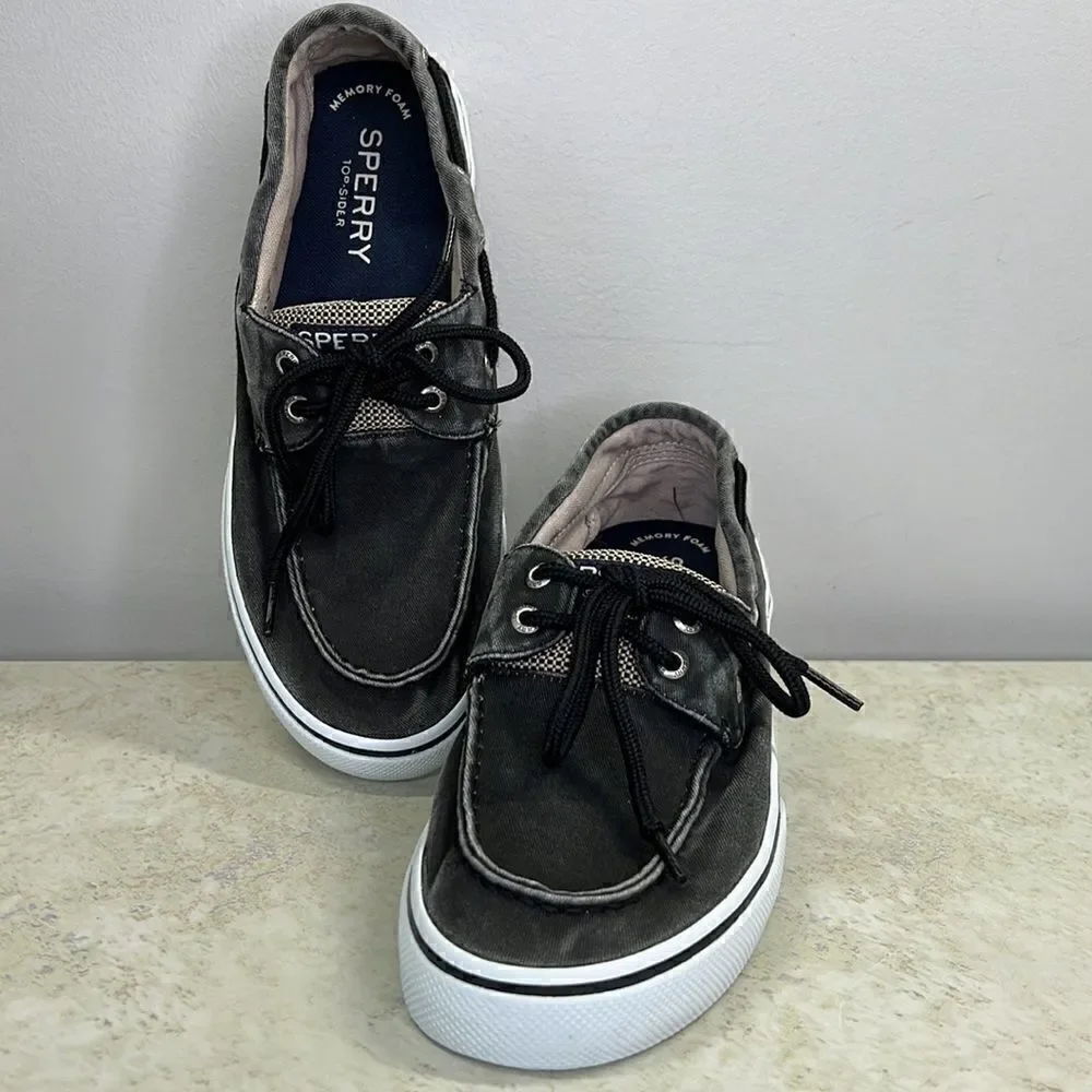 Sperry Topsider Black Denim M8.5